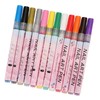 12Pcs 3D Nail Polish Pens 0.5mm Tip Bright Colors Easy