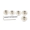 Acoplamiento de Eje de Brida, Plata 5 Piezas Conector de