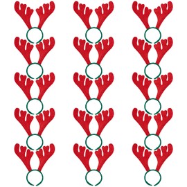 THE TWIDDLERS - 15 Felt Christmas Headbands for Adults & Kids, Reindeer Antler Headbands, Christmas Antler Headband, Head Boppers, Festive Reindeer Headband, Accessories for Festive Parties - 33x30 cm
