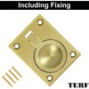 TERF® Traditional Vintage Polished Brass Flush Ring Pull Handle 50mm