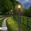 Solar Lamp Post Light, Solar Post Lights Outdoor, Waterproof Anti-Rust