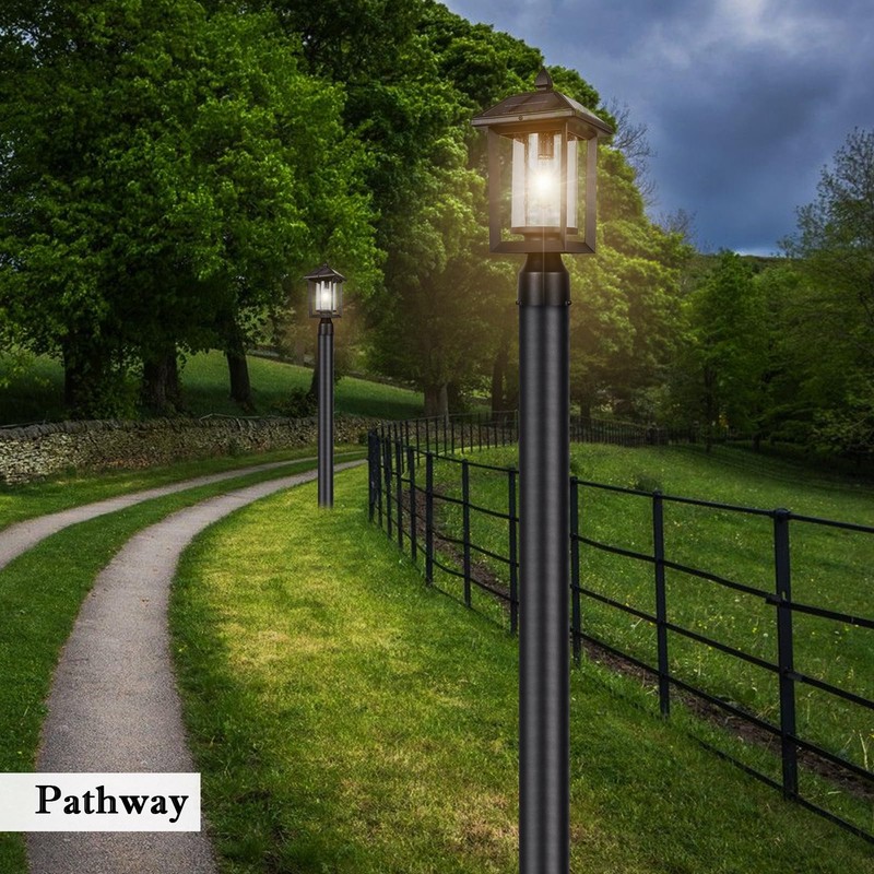 Solar Lamp Post Light, Solar Post Lights Outdoor, Waterproof Anti-Rust