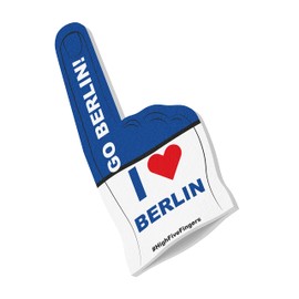 HIGH FIVE FINGERS Berlin Flag My City Flag Foam Hand for Football, Handball, Athletics, Fan Item for Games, Stadium and Events, One Size, 40 x 20 x 2.5 cm