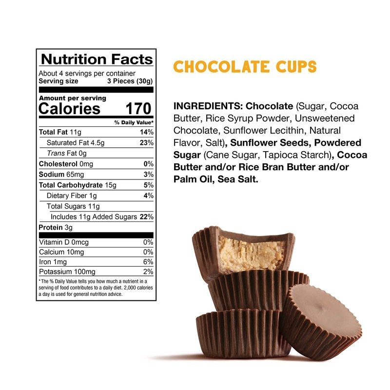 Free2b Sunflower Butter Mini Cups, Safe for School and Allergy