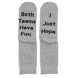 PXTIDY Game Day Socks Sport Lover Gifts I Just Hope Both Teams Have Fun Football Baseball Hockey Watching Sports Gifts