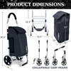Ultra-Lightweight Foldable Grocery Cart with 40L Capacity, Soft Rolling Wheels,