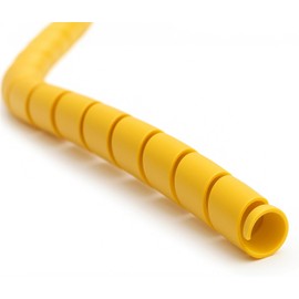 Electriduct 1 Inch Heavy Duty Spiral Wrap HDPE Flexible Plastic Cable Sleeve Hose Protector 10 Feet - Yellow