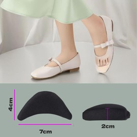 BOJIDO Toe Cushion, Set of 2, Toe Cushion, Toe Insole, Toe Filling, Shoe Toe Filler, Sponge, Toe Gap Filling, Shoe Sizing, Toe Protection (Beige)