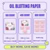 [100 Counts + Mirror Case] Cherry Blossom Natural Oil Blotting