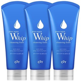 (C2Y)C2Y 퓨어 아쿠아휩/화산송이/그린티 클렌징폼 120ml 3개 번들 세트 (C2Y)C2Y Pure Aqua Whip/Hot Spring Mushroom/Green Tea Cleansing Foam 120ml x 3 Bundle Set