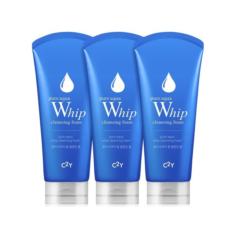 (C2Y)C2Y 퓨어 아쿠아휩/화산송이/그린티 클렌징폼 120ml 3개 번들 세트 (C2Y)C2Y Pure