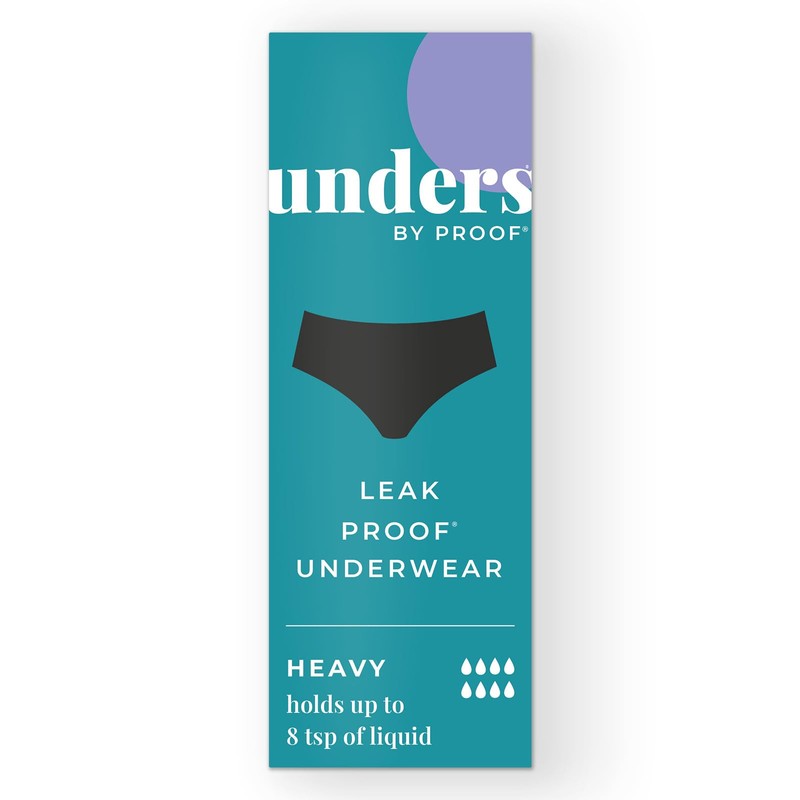 Proof. Incontinence High Rise Brief, Heavy Absorbency Underwear for Women