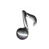 Miniblings Notes brooch pin badge music eighth note silver note