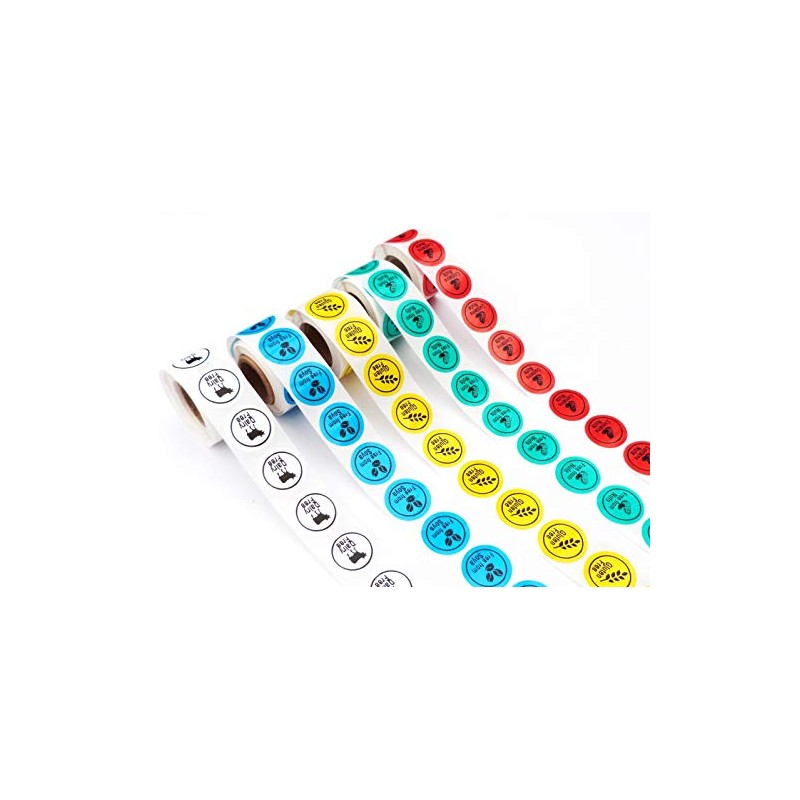 1000 x roll 25mm Round Blue Free from SOYA Labels
