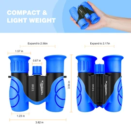 Binoculars for Kids High-Resolution 8x21,Shockproof Compact Kids Binoculars with Neck Strap for Bird Watching, Hiking,Camping, Travel, Learning, Spy Games(Dark Blue)