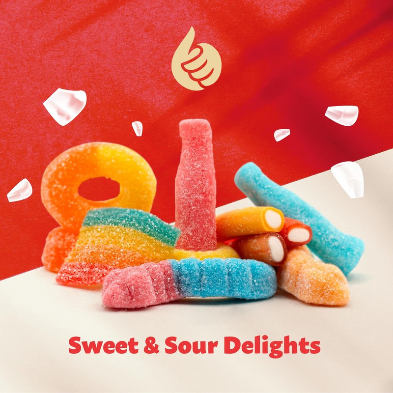 Gummy Candy Mix 2-Pound Bag | Peach Rings, Pencil Bites,