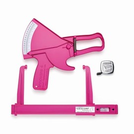 Cescorf Level 1 Anthropometry Kit with Skinfold Caliper, Small Bone Caliper, Tape Measure, Case (Pink)