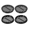 QUARKZMAN Round Soffit Ventilation 3 Inches, Pack of 8 Black