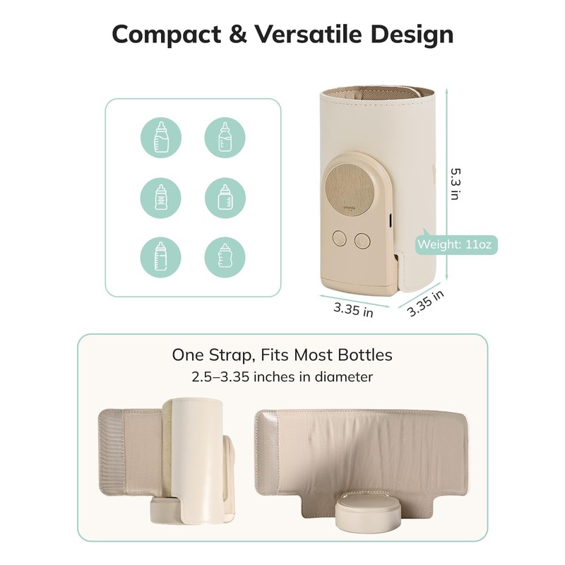Umimile Portable Bottle Warmer for Travel, Heats Bottles Directly