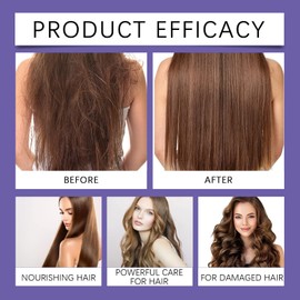 100G Purple Hair Mask,Hair Repair Moisturizing Conditioner,Deep Conditioning Keratin Hair Mask,Collagen H-air M-ask,H-air Oil M-ask,Add Shine,Cool Tone,Lighten&Soften