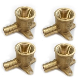 (Pack of 34) EFIELD Pex Fitting Combo with 1/2" Drop-Ear Elbow(4 PCS) 1/2" Tees"T" (10 PCS), 1/2" Elbows (10 PCS), 1/2" Couplings (10 PCS) LEAD FREE