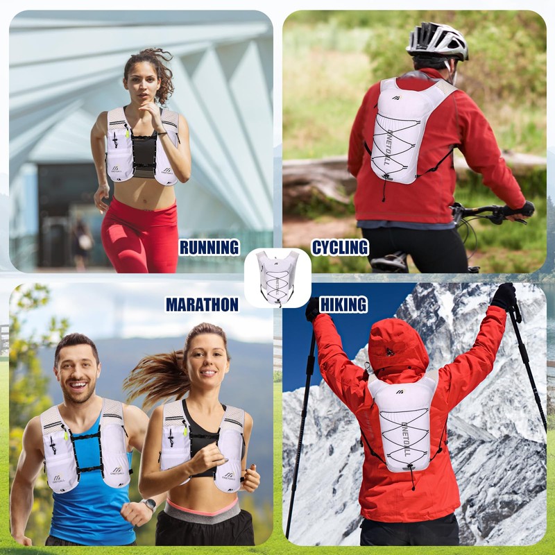 ONETOALL Running Vest for Women & Men, Lightweight 150g Hydration