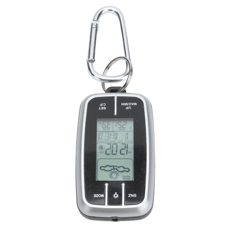 Mini Multifunction Compass Weather Station Mountaineering Watch Thermo Hygrometer Backlight