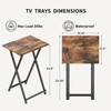 Foldable TV Trays, Small Folding Table, TV Trays Set of