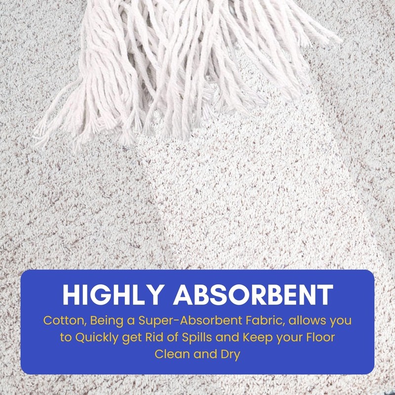 HOMESHOPA 2 Pack Cotton Mop Heads Replacement Refill, Twist Lock
