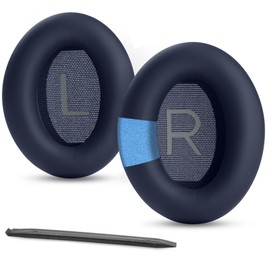 YunYiYi Protein Leather Earpads Compatible with Bose QuietComfort 35 QC35 QC35ii QC45 QC25 QC15/SoundLink SoundTrue Around Ear AE2 AE2i AE2W Headphones Replacement Cushions Padding (Dark Blue)