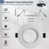 6 Pack Recessed Lighting Trims, MR16 GU10 GU5.3 Holders, 3