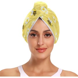 Toalla de cabello de secado rápido con botón suave, ligera, de secado rápido, para toallas negras de microfibra para el cabello, paquete de 2 unidades