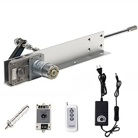 JQDML Cycling Reciprocating Linear Actuator Motor 24V 30-150MM 1.18-6" Maximum No Load Speed 160rpm Pushing Force 2-25kg with Remote Control and DC Power Adapter