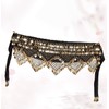 REINDEAR Women's Multi-Row Bellydance Hip Scarf With Gold Coins Skirts