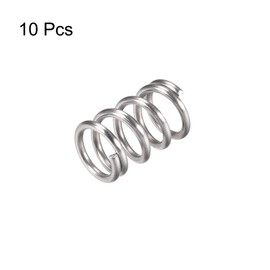 sourcing map Compression Spring,304 Stainless Steel,12mm OD,1.6mm Wire Size,11mm Compressed Length,20mm Free Length,63.2N Load Capacity,Silver Tone,10pcs