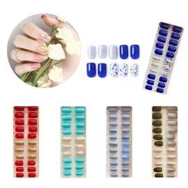 Other brands 28 Types of Design Tip Nail Art Easy-to-Attach Design Nail Tips - Nail Design Tip - 04 / 디자인팁 네일아트 간편 부착 디자인 네일팁 28종 - 네일디자인팁 - 04