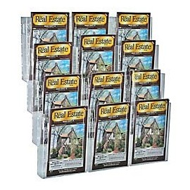 Azar 252323 12-Pocket Bifold Size Wall Mount Display