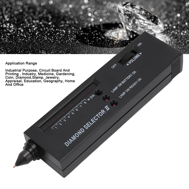 Diamond Tester Pen High Accuracy Jewelry Diamond Tester 60X Mini