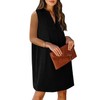 ANFTFH Women's Solid V Neck Summer Dresses 2024 Trendy Shirt