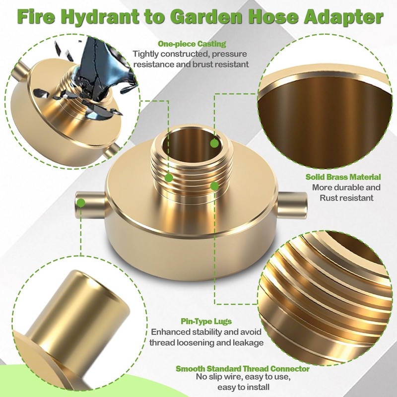 SpringSpray 1-1/2" NST (NH) Female x 3/4" GHT Male Brass