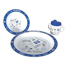 HSV Hamburger SV Crockery Set Melamine Diamond Kids Children Toddlers