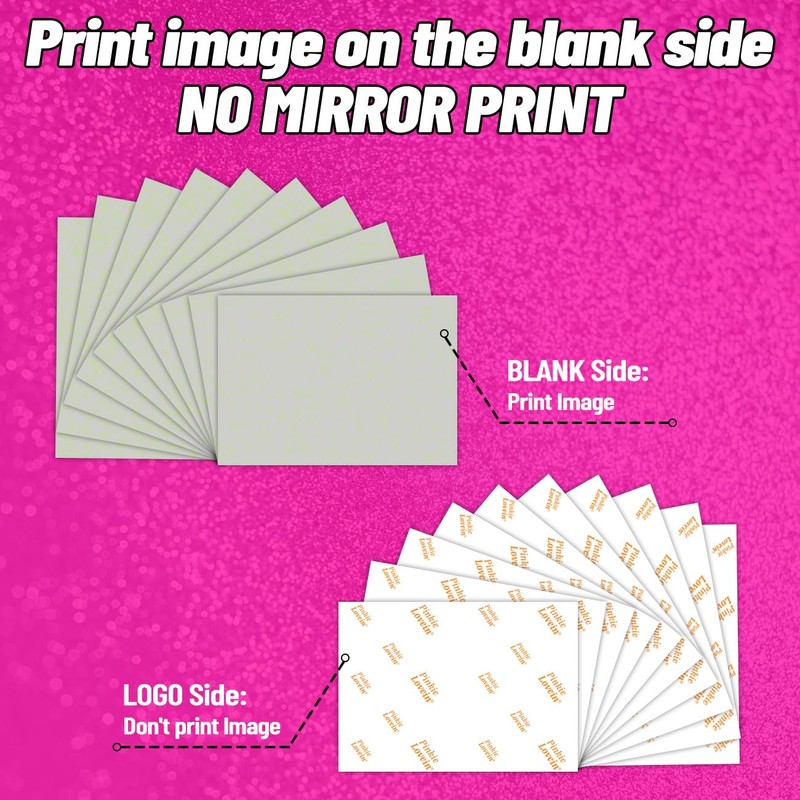 Pinkie Iron on Transfers Paper for Dark T Shirts glitter
