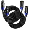 Seefeful XLR Cables 25 FT 2PACK, XLR Male to XLR