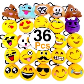 OHill 36 Pack Party Favor Plush Keychains Mini Pillows Key Ring for Birthday Event Party Favors Supplies