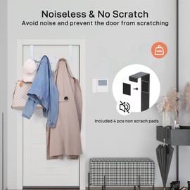 Optish White Aluminum Over The Door Hooks, 12 Coat Hooks, Heavy Duty, Rust Resistant, Fits 1-3/4" Thick Door