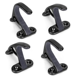 LOIUO Gun Rack Storage Wall Mount Rifles Shotgun Hooks Horizontal Metal Hangers for Storing Shotguns Rifles Archery Bow Heavy Duty Steel (Black,2 Pairs)