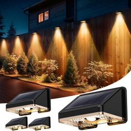Delaiglow Solar Wall Lights 4 Pack – IP67 Waterproof Warm White Outdoor Lighting for Gardens, Wall & Patio, Decorative Ambient Lighting