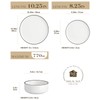 MALACASA Plates and Bowls Sets, 18 Pieces Modern Porcelain Dinnerware