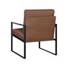 Lexicon Modern Accent Chair, Faux Leather Upholstered Living Room Chair