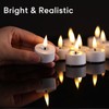 Eywamage White LED Tealights with Remote Batteries, Flickering Flameless Tea